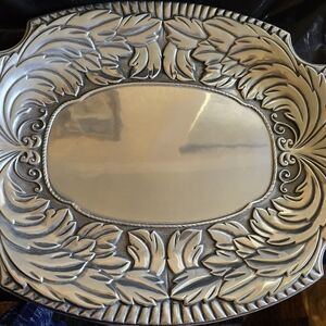 Elegant Silver Decorative Tray Large 19x15 Heavy Wilton Co New